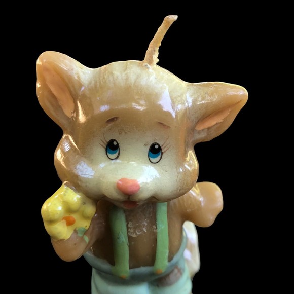 Vintage Feline Feelins Kitty Cat Candle 1980s; Cake Topper Candle - Picture 2 of 8